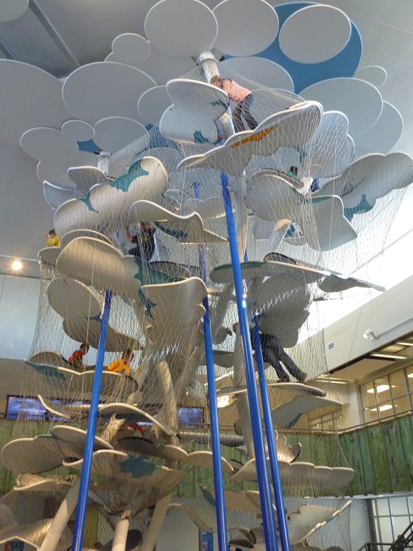 A climbing maze in Reno's Discovery Museum