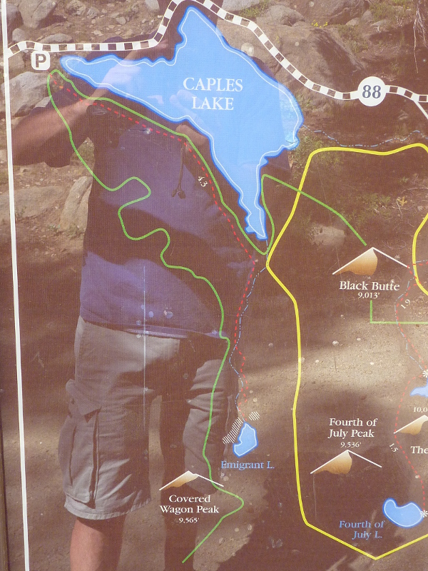 Map with Caples Lake