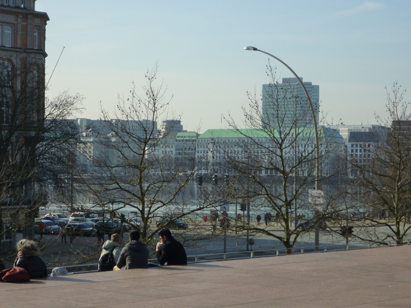 Inner Alster Lake, downtown Hamburg