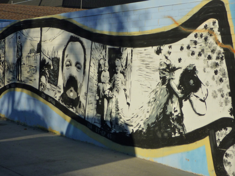 Wallart in Reno's Midtown: unwinding film