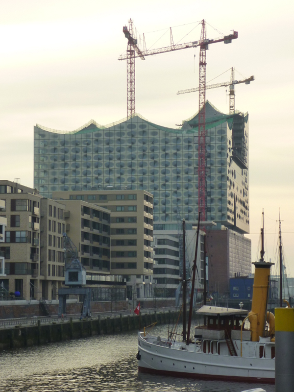 Hamburg's philharmonc auditorium seen from the south